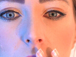 Sensual Close up Smoking with Petite Girl