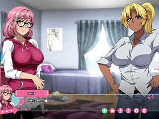 Cumhot visual novel with futa and steamy commentary