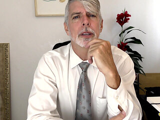 ManPuppy Psychiatrist Richard Lennox Teaches Virgin To Cum In Office Session