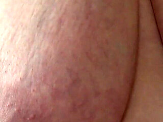 Big Natural Boobs Close up. a Home Camera Watches a Mature Wife.