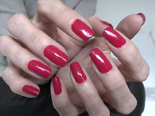 Classic Elegant Red Fingernails in the Afternoon, Lady Victoria Valente
