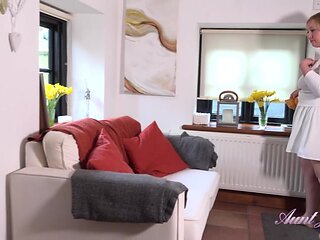 POV : Your Mature MILF Landlady Katherina Found Your Porn Stash