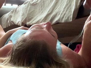 Balls Deep gagging as he shoots a huge cum load down her throat