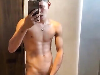 18 Year Old Straight Boy Masturbates for Me and I Share Him, He Cums a Lot