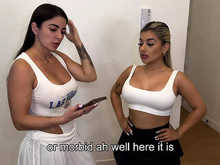 Big Booty Latina MILF & Hot Blonde Threesome - Double Cowgirl & Doggy Style Fuck with Muscular Stud