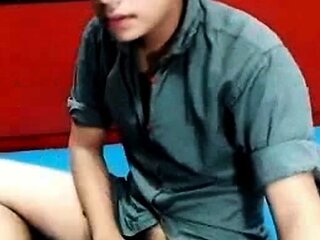 Skinny Amateur Strips on Webcam