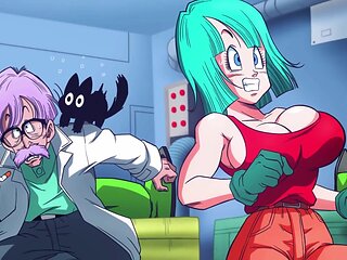 Dragon Ball Z hentai adventure with Bulma in animated porn game