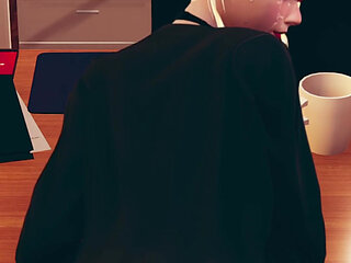 Boss Fucking Secretary After Partners Left the Office