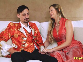 Blonde Stella Cardos Smooth-Shaved Cooter And Pantyhose Deepthroat Big-Tits