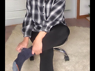 Masturbating My Hairy Pussy and Ass While Having an Orgasm Changing Out of My Clothes Into My Nightie