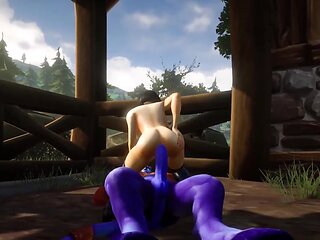 Big Blue Dick Anal : Warcraft Porn Parody