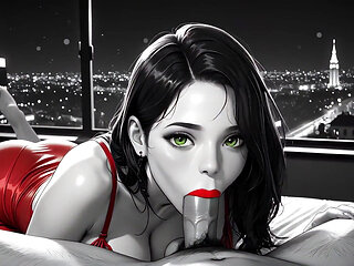 MILF in Red Dress Fucked  Ai-generated