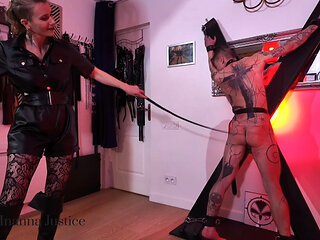 Inanna Justice and Lady Syene Break Bound Slave with Dice Game in Justice Room Finale - Double Domme Anal Training Part 6