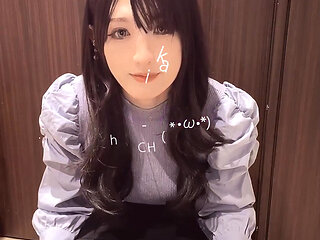 Video of a beautiful curly-haired cross-dresser masturbating quietly