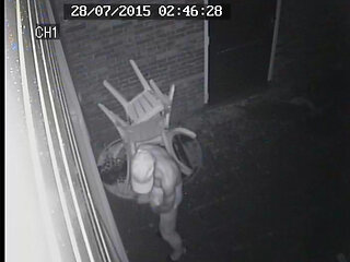 ME IN CORSET AND SUSPENDERS JERKING OFF IN FRONT OF THE WINDOW