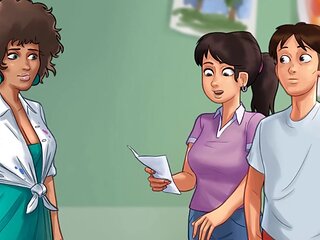 Sexy female catfight, virginal, anime