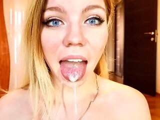 Young Blonde Lick Ass and Ride Big Cock Pov 60 Fps