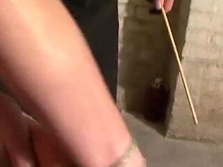 Humiliated bound woman in the basement