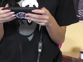 Amazing Brunette Relaxing with Her Friend