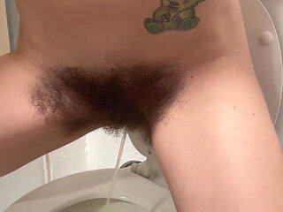 Standing up Piss Straight From My Huge Bush