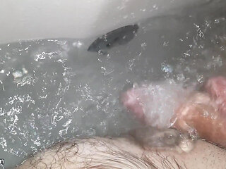 Fucking a Hot Tub Water Jet - Soloxman