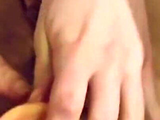 Teen Plays with First Dildo