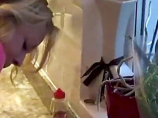 Latex Domestic Slave: Gagged, Restrained & Dripping Everywhere
