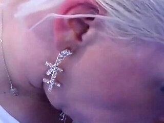 Big boobs blonde mature cock sucking...cum in mouth