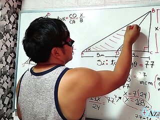 ASMR session with Peruvian instructor Azaghal and a young student featuring internal ejaculation