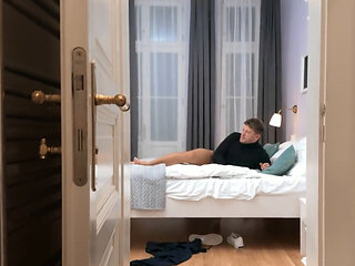 Cute wife with long hair and small boobs fucked in a bathroom