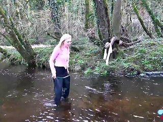 Secretary's White Tights Drenched in Waders Gone Wrong