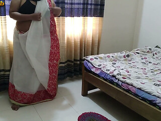 Tamil Sexy Widow Fucked by a Guy While Wearing Saree - Hindi Audio