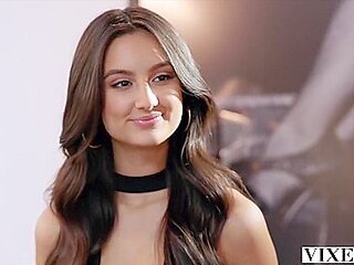 Naughty Salesgirl Eliza Models Lingerie For Customer