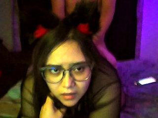 I'm video calling my best friend while my boyfriend is fucking me.