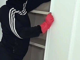 Perfect Ass Latina Caught Inside the House