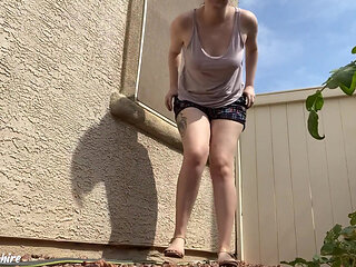 Backyard outdoor pee