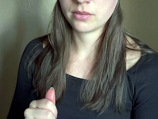Wet and messy amateur blowjob and handjob