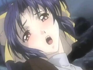 Horny anime teen rammed hard