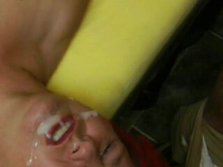 He Cums a Huge Load of Sperm Into My Open Mouth and All Over My Face, I Love Such a Hot Cumshot and Want More of It.