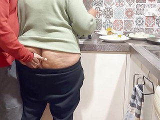 Indian Kitchen Affair: Busty Stepsister&#039;s Ass Kissed, Pressed and Pleasured!