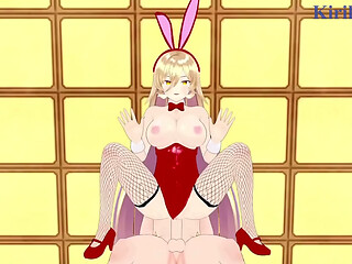 Nui Sociere (Bunny Girl) and Hyakumantenbara Salome (Bunny Girl) intense sex. - Nijisanji VTuber Hentai