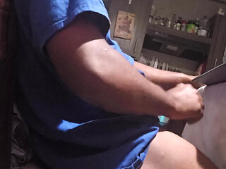 Jerking off in the Kitchen