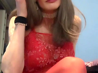 Red Silky Stockings