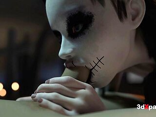 Deep throat xxx with fascinating puss from 3DXPassion