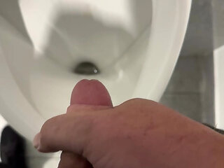 Jerk off public toilet