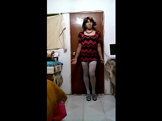 Joselynne Crossdresser Dress With Big Ass Webcam In High Heels And Stockigs Part Two