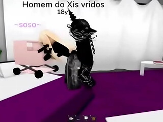Loira alta foi brincar e aprendeu a li&ccedil_&atilde_o no brookhaven