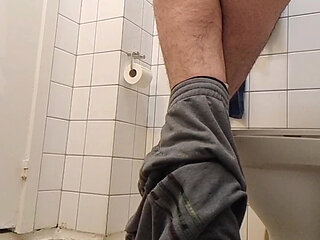 Alone in bathroom taking all clothes off to show my horny ass