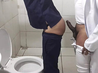 Rookie and Gifted Doctor Put It in the Nurse's Ass in the Hospital Bathroom