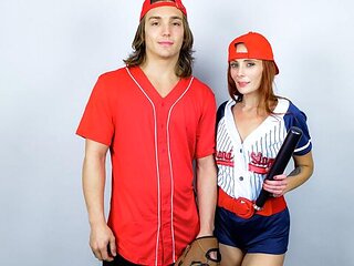 Beautiful redhead babe Holly Lace is jumping on a pretty hard boner